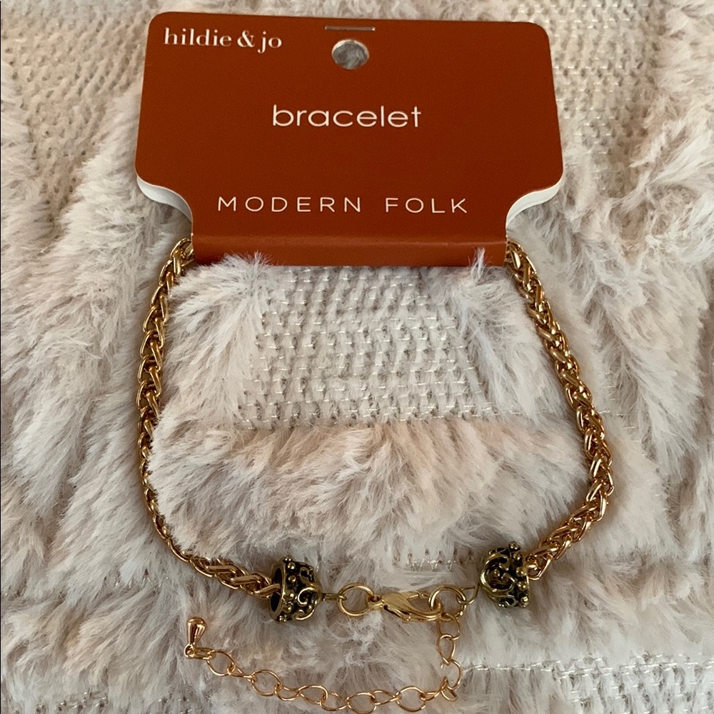 Hildie & Jo Gold Tone Bracelet - Modern Folk - NWT